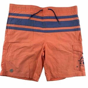 VTG Polo Ralph Lauren Mens Medium Board Shorts Orange Lined‎ Swim Trunks 90s Y2K